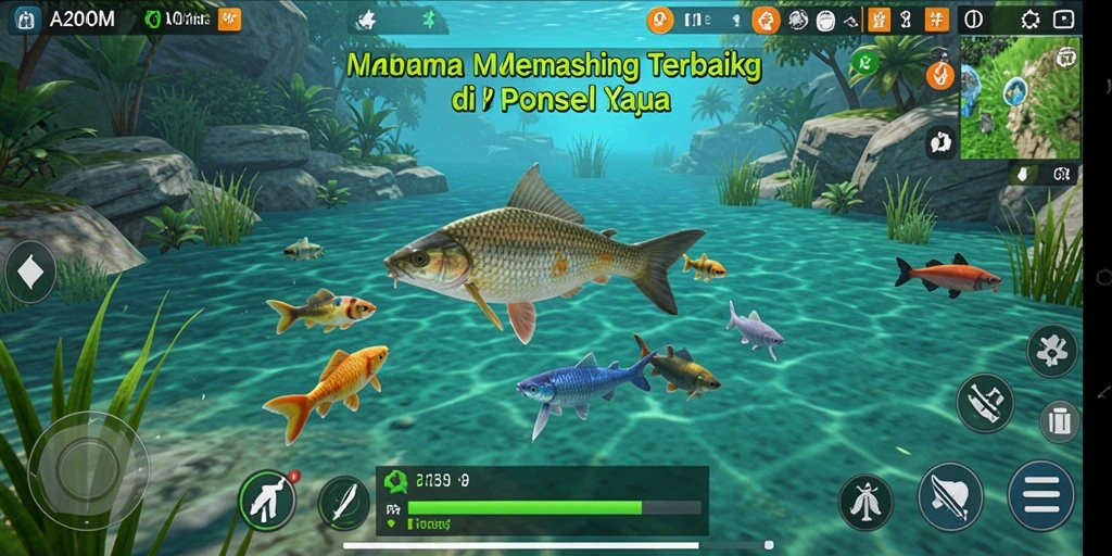 Tangkapan ikan yang menakjubkan dalam gameplay A200M.