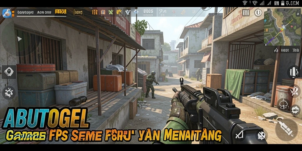 Gameplay seru ABUTOGEL dengan aksi tembak-menembak yang intens.