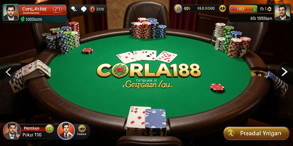 Tampilan gameplay poker yang mendebarkan di CORLA188.