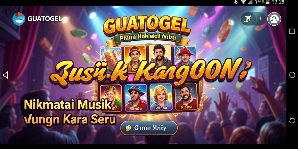 Screenshot GUATOGEL yang menampilkan keseruan gameplay musik.