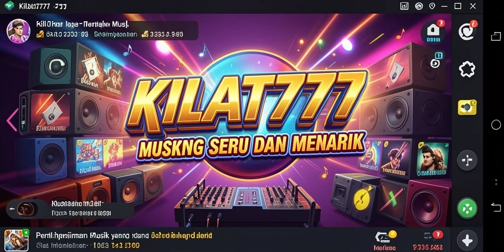 Screenshot KILAT777 menampilkan gameplay seru dengan lagu-lagu menarik.