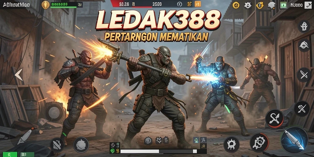 Tampilan gameplay intens dan seru di LEDAK388 Battle Royale.