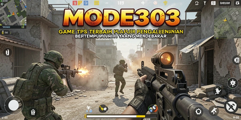 Tangkapan layar menunjukkan aksi intens dalam gameplay TPS MODE303.