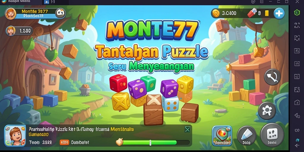 Tampilan gameplay MONTE77 yang seru dan menantang.