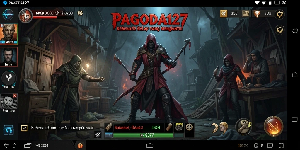 Screenshot menampilkan momen menegangkan dalam PAGODA127 penuh dengan kegelapan.