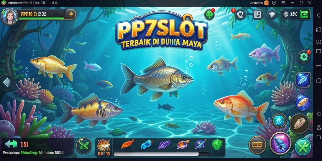 Screenshot gameplay PP7SLOT menampilkan aksi memancing yang menegangkan.