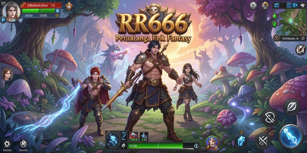 Screenshot utama RR666 menampilkan aksi seru dalam dunia petualangan.