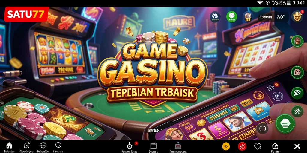 Screenshot utama SATU77 menampilkan gameplay Kasino yang mengasyikkan.
