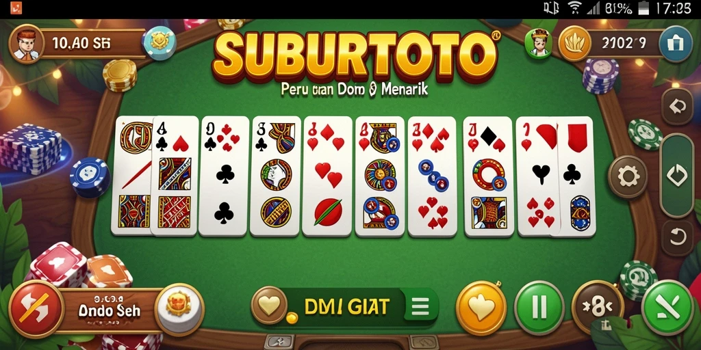 Tampilan gameplay menarik dari game Domino SUBURTOTO.