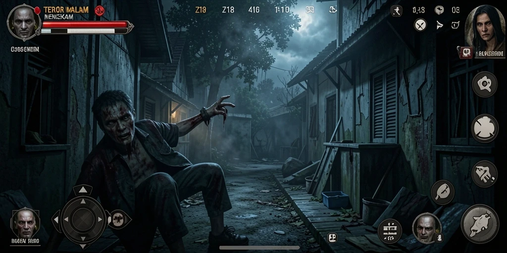 Screenshot Z18 menunjukkan momen mencekam dalam gameplay.